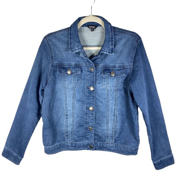 Buffalo David Bitton Jackets & Blazers - Buffalo Jean Jacket Women's Medium Stretch Denim Lightweight Spring Summer Beach
